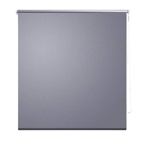 vidaXL Verdunklungsrollo 120x230cm Grau Klemmrollo Klemmfix Thermo Rollo von vidaXL