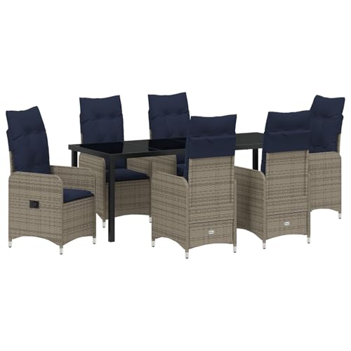 vidaXL Verstellbare Gartenstühle 2 Stück Schwarz mit Kissen | Verstellbare Rückenlehne wetterfester Outdoor-Sitzplatz robuster Poly-Rattan-Stuhl Deckmöbel Garten komfortabler Liegestuhl Patio vidaXL Verstellbare Gartenstühle 2 Stück Schwarz mit Kissen | Verstellbare Rückenlehne wetterfester Outdoor-Sitzplatz robuster Poly-Rattan-Stuhl Deckmöbel Garten komfortabler Liegestuhl Patio von vidaXL