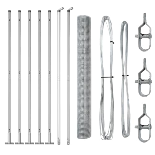 vidaXL Verzinkter Drahtzaun mit 7 Flanschpfosten 1,2X10 m Langlebige Lösung für Außenzaun Metallset Material Gartenversorgung Installation Wetterbeständig Komplettpaket Komponenten vidaXL Verzinkter Drahtzaun mit 7 Flanschpfosten 1,2X10 m Langlebige Lösung für Außenzaun Metallset Material Gartenversorgung Installation Wetterbeständig Komplettpaket Komponenten von vidaXL