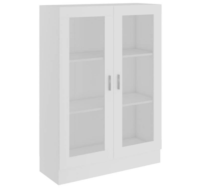 vidaXL Vitrine Bücherschrank Vitrinenschrank Vitrine Weiß 82,5x30,5x115 cm Spanplatte von vidaXL