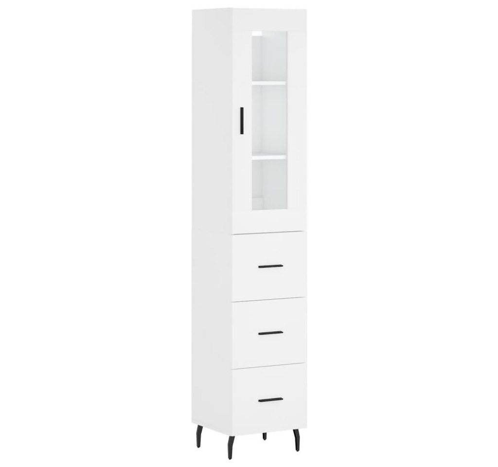 vidaXL Vitrine Highboard Weiß 34,5x34x180 cm Spanplatte Glas Vitrine vidaXL Vitrine Highboard Weiß 34,5x34x180 cm Spanplatte Glas Vitrine von vidaXL
