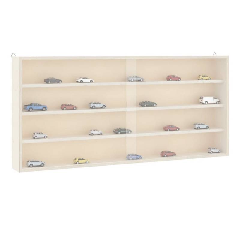 vidaXL Vitrine Sammlervitrine aus Holz mit Türen 80x8,5x37 cm von vidaXL