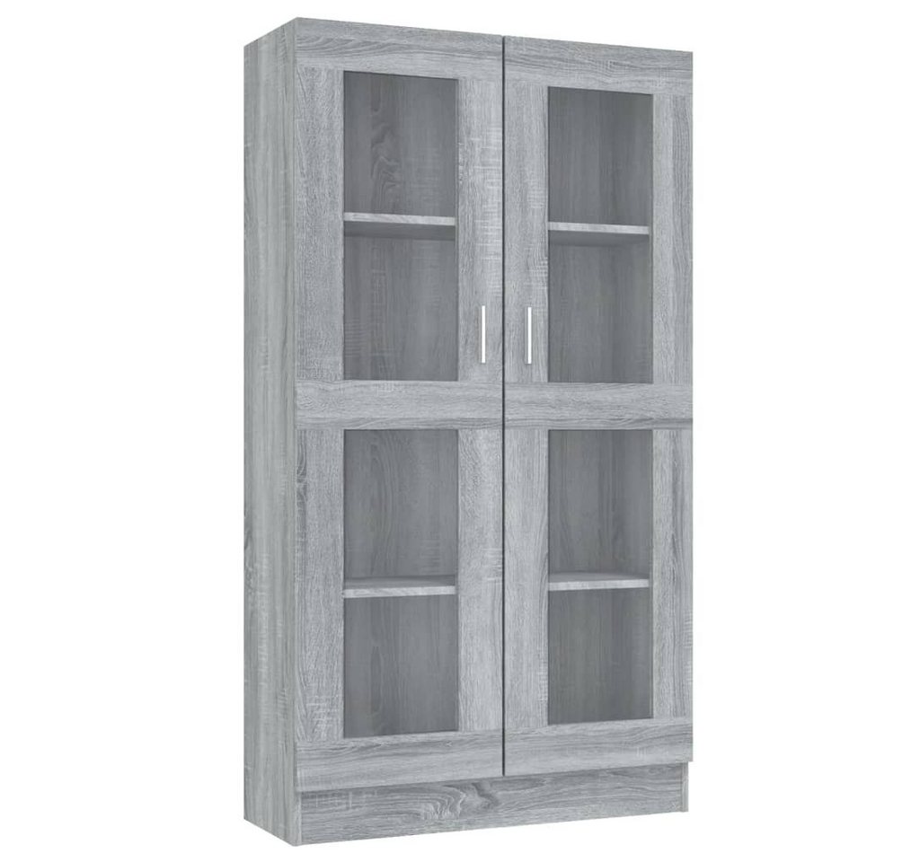 vidaXL Vitrine Vitrinenschrank Grau Sonoma 82,5x30,5x150 cm Spanplatte Glas Vitrine vidaXL Vitrine Vitrinenschrank Grau Sonoma 82,5x30,5x150 cm Spanplatte Glas Vitrine von vidaXL