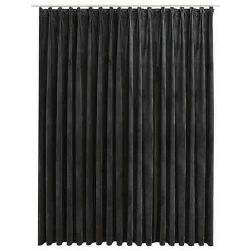 vidaXL Vorhang Verdunkelung mit Haken Verdunkelungsvorhang Kräuselband Thermo Gardine Blickdicht Dekoschal Wohnzimmer Samt Anthrazit 290x245cm vidaXL Vorhang Verdunkelung mit Haken Verdunkelungsvorhang Kräuselband Thermo Gardine Blickdicht Dekoschal Wohnzimmer Samt Anthrazit 290x245cm von vidaXL