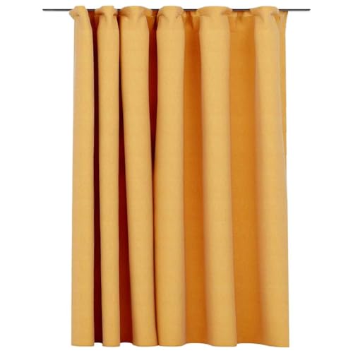 vidaXL Vorhang Verdunkelung mit Haken Verdunkelungsvorhang Kräuselband Thermo Gardine Blickdicht Thermovorhang Leinenoptik Gelb 290x245cm vidaXL Vorhang Verdunkelung mit Haken Verdunkelungsvorhang Kräuselband Thermo Gardine Blickdicht Thermovorhang Leinenoptik Gelb 290x245cm von vidaXL