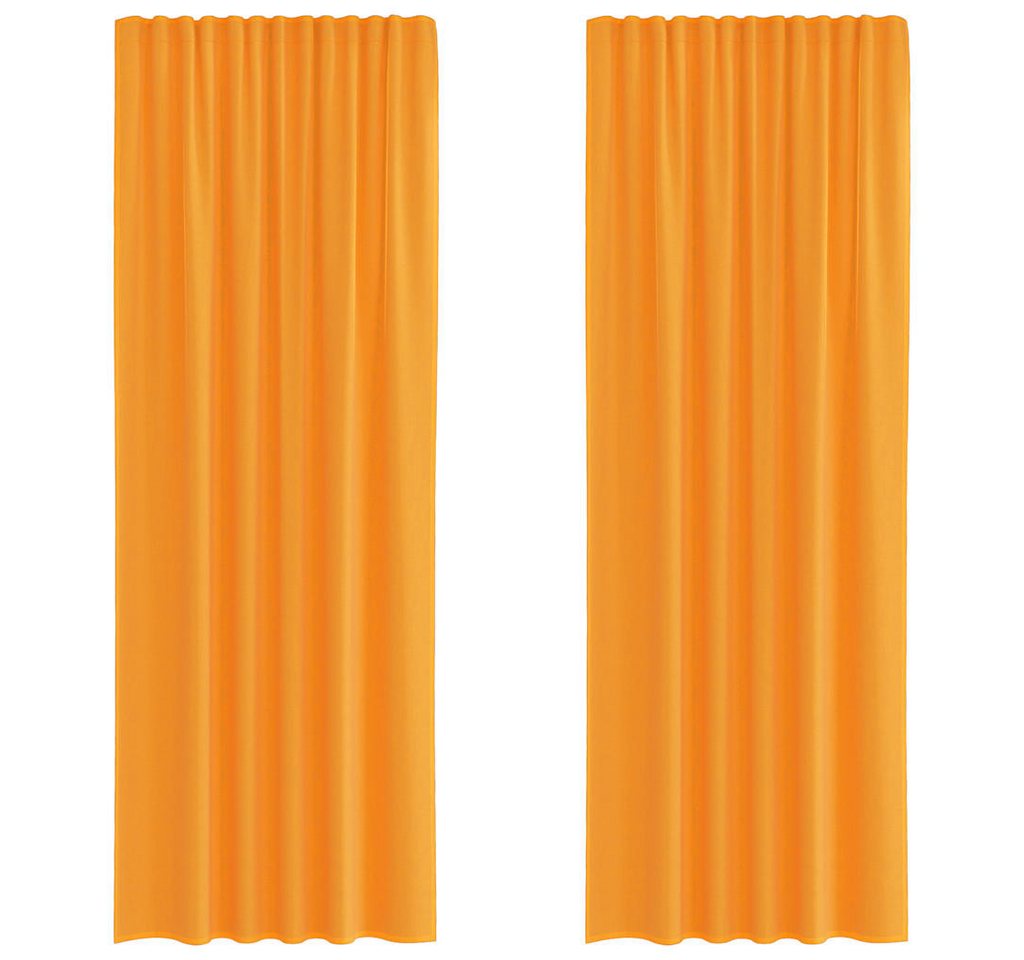 vidaXL Vorhang Voile Vorhänge mit Schlaufen 2 Stk. Orange 140x260 cm, (1 St) von vidaXL