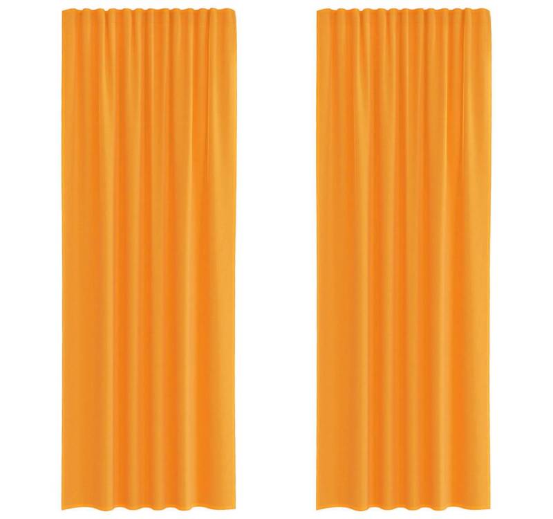 vidaXL Vorhang Voile Vorhänge mit Schlaufen 2 Stk. Orange 140x260 cm, (1 St) von vidaXL