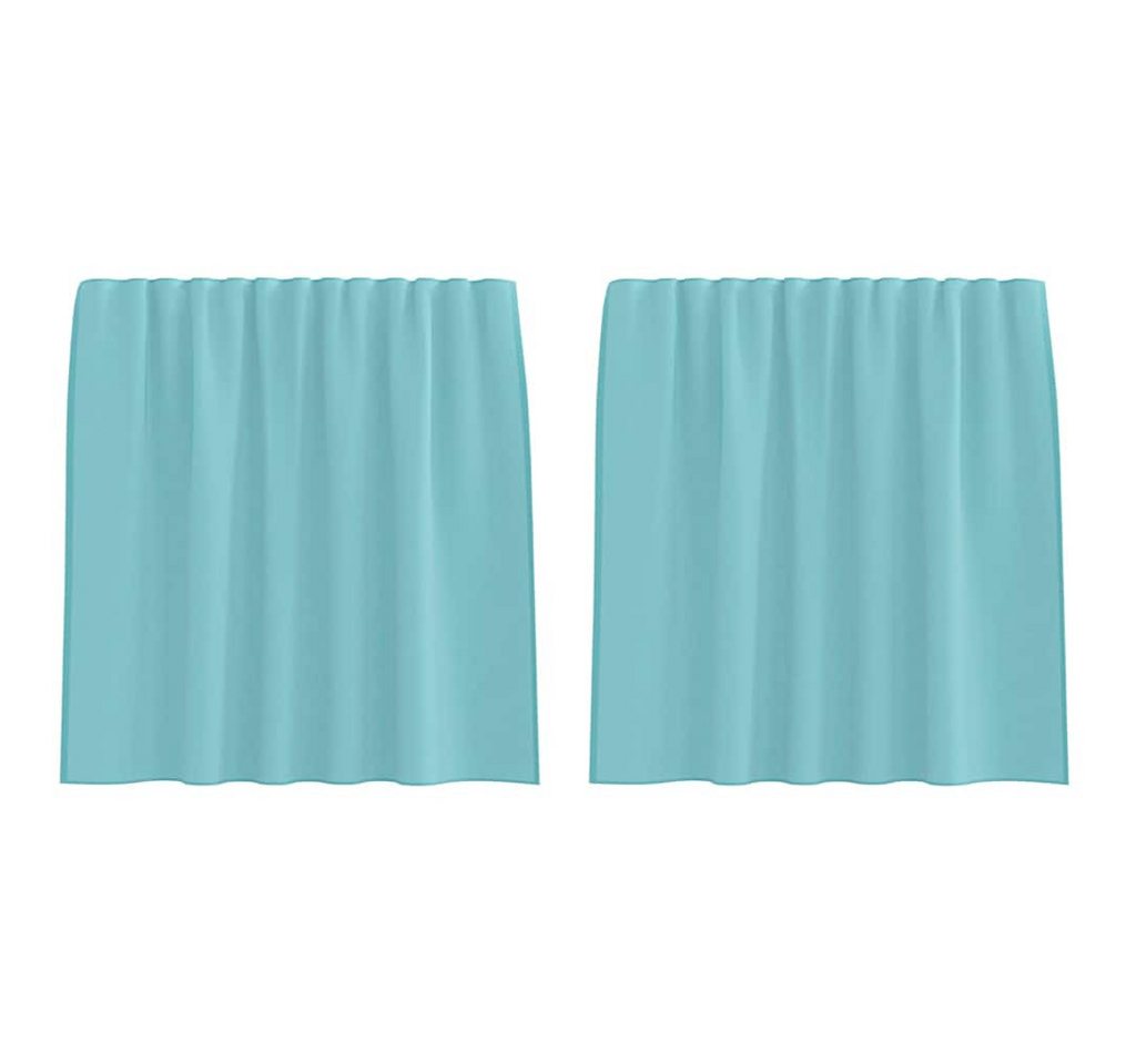 vidaXL Vorhang Voile Vorhänge mit Schlaufen 2 Stk. Türkis 140x140 cm, (1 St) von vidaXL