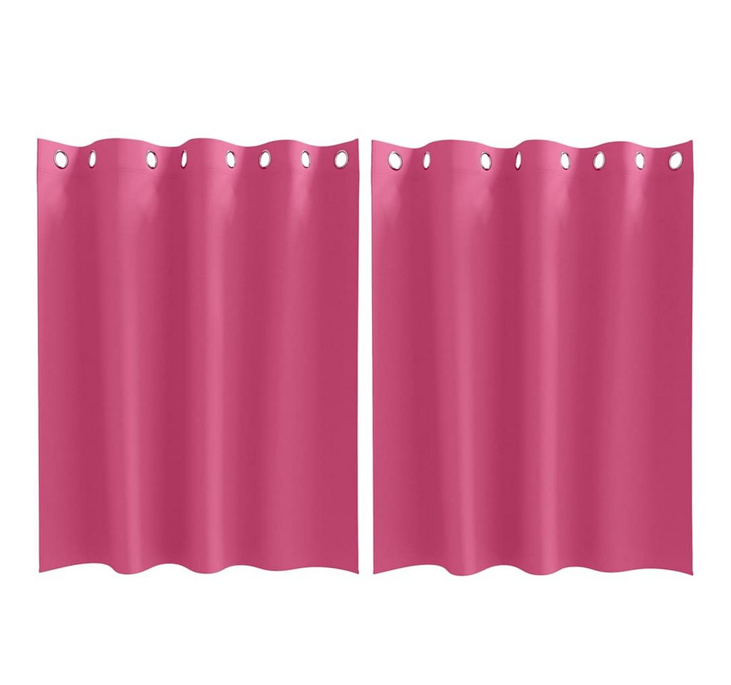 vidaXL Vorhang Verdunkelungsvorhänge mit Ringen Helles Pink Polyester (2 St) von vidaXL