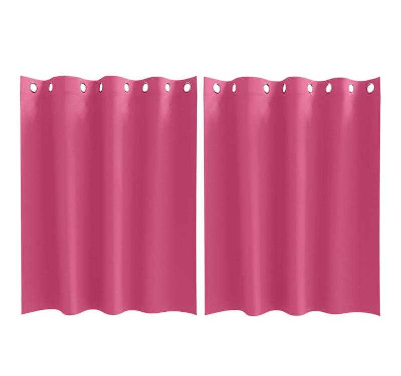 vidaXL Vorhang Verdunkelungsvorhänge mit Ringen Helles Pink Polyester (2 St) von vidaXL
