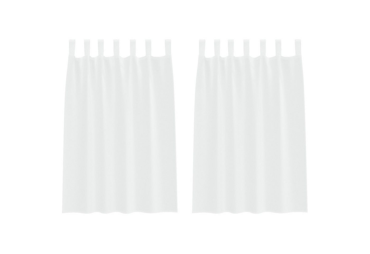 vidaXL Vorhang Vorhänge mit Vorhängen 2 pcs Weiß 140 x 140 cm Polyester, (2 St) von vidaXL