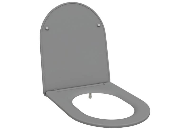 vidaXL WC-Sitz Toilettensitz Quick Release Absenkautomatik Duroplast Grau (1-St) von vidaXL