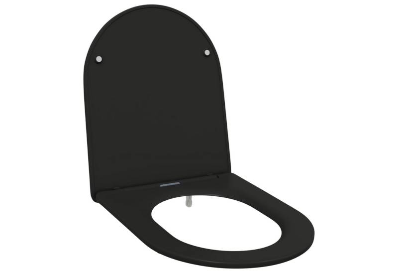 vidaXL WC-Sitz Toilettensitz Quick Release Absenkautomatik Duroplast Schwarz (1-St) von vidaXL