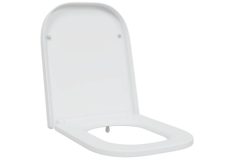 vidaXL WC-Sitz Toilettensitz Quick Release Absenkautomatik Duroplast Weiß (1-St) von vidaXL
