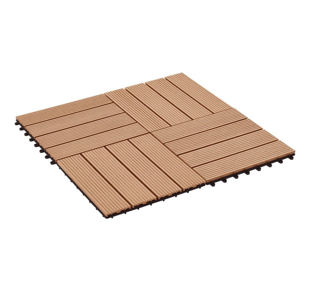 vidaXL WPC-Fliesen, Terrassenfliesen 11 Stück WPC 30 x 30 cm 1 qm Teakholzfarbe vidaXL WPC-Fliesen, Terrassenfliesen 11 Stück WPC 30 x 30 cm 1 qm Teakholzfarbe von vidaXL