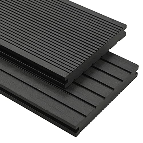 vidaXL WPC Terrassendielen Massiv 25m² 4m 20mm Schwarz Komplettbausatz Diele von vidaXL
