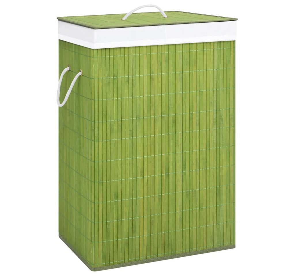 vidaXL Wäschekorb Bambus-Wäschekorb mit 2 Fächern Grün 72 L (1 St) von vidaXL