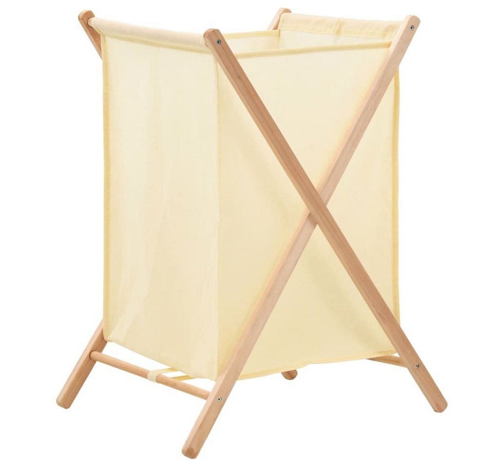 vidaXL Wäschekorb Wäschekorb Zedernholz und Stoff Beige 42x41x64 cm von vidaXL