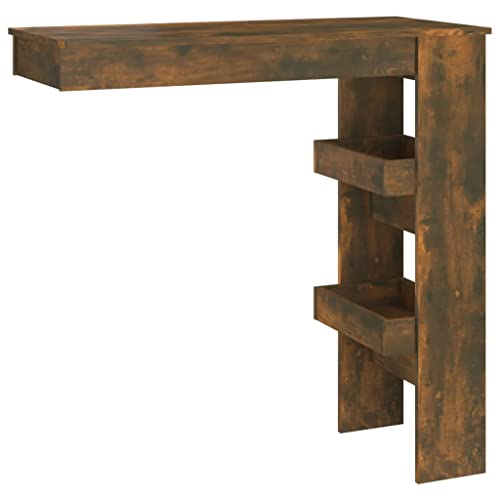 vidaXL Wand Bartisch Bartresen Stehtisch Tisch Tresentisch Bistrotisch Wandtisch Loungetisch Küchentisch Räuchereiche 102x45x103,5cm Holzwerkstoff von vidaXL