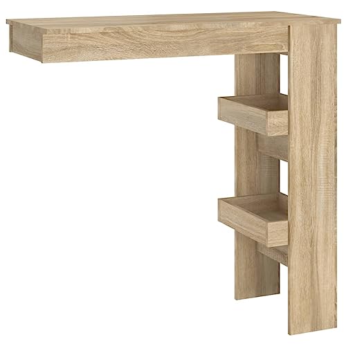 vidaXL Wand-Bartisch Sonoma-Eiche 102x45x103,5 cm Holzwerkstoff, Bartisch, Bistrotisch, Stehtisch, Party Tisch, Pubtisch, Wand Stehtisch, Wandtisch von vidaXL