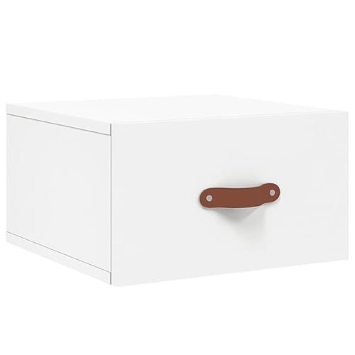 vidaXL Wand Nachttisch, Nachtschrank mit reichlich Stauraum, Hängend Nachtkommode Nachtkonsole, Wandschublade Wandregal für Schlafzimmer, Weiß vidaXL Wand Nachttisch, Nachtschrank mit reichlich Stauraum, Hängend Nachtkommode Nachtkonsole, Wandschublade Wandregal für Schlafzimmer, Weiß von vidaXL