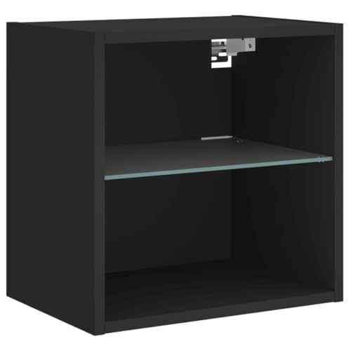 vidaXL Wand Nachttisch, Schwebend Nachtschrank mit LED-Leuchten, Wandmontage Nachtkommode Nachtkonsole, Wandschrank Schlafzimmer, Schwarz vidaXL Wand Nachttisch, Schwebend Nachtschrank mit LED-Leuchten, Wandmontage Nachtkommode Nachtkonsole, Wandschrank Schlafzimmer, Schwarz von vidaXL