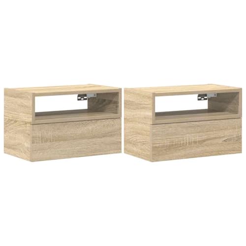 vidaXL Wand-Nachttische 2 STK. Sonoma-Eiche 45x26x28,5 cm, schwebender Nachttisch, Nachttisch, Nachtschrank, Wand-Nachtschrank, Wandschrank vidaXL Wand-Nachttische 2 STK. Sonoma-Eiche 45x26x28,5 cm, schwebender Nachttisch, Nachttisch, Nachtschrank, Wand-Nachtschrank, Wandschrank von vidaXL