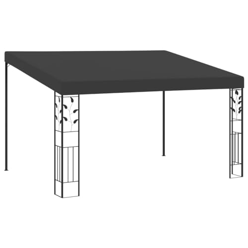 vidaXL Wand Pavillon Anbaupavillon Sonnenschutz Pergola Gartenpavillon Terrassendach Überdachung Gartenzelt Partyzelt 4x3x2,5m Anthrazit von vidaXL