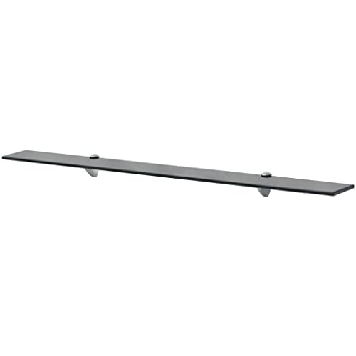 vidaXL Wand Regal Glasregal Glasboden Glasablage Badregal Schwarz 100x10 cm 8 mm von vidaXL