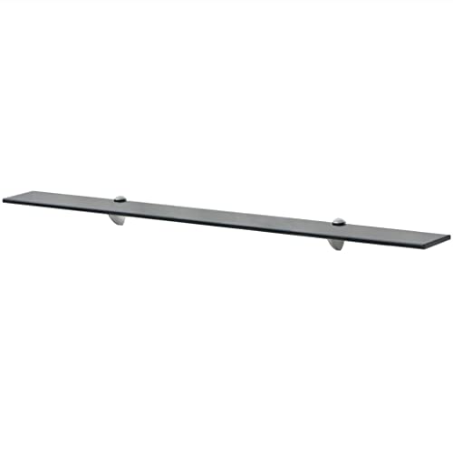 vidaXL Wand Regal Glasregal Glasboden Glasablage Badregal Schwarz 100x20 cm 8 mm von vidaXL