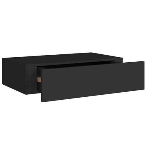 vidaXL Wand Schubladenregal Wandschublade Schweberegal Hängeregal Wandschrank Wandboard Wandregal mit Schublade Schwarz 40x23,5x10cm MDF vidaXL Wand Schubladenregal Wandschublade Schweberegal Hängeregal Wandschrank Wandboard Wandregal mit Schublade Schwarz 40x23,5x10cm MDF von vidaXL