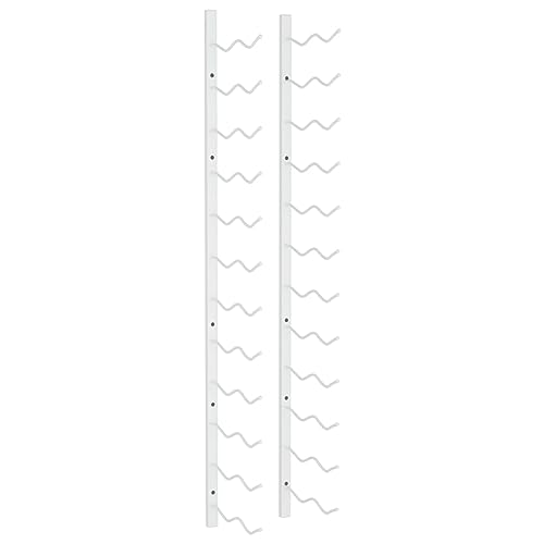 vidaXL Wand Weinregal für 24 Flaschen Wandregal Weinhalter Weinflaschenhalter Flaschenregal Weinständer Hängeregal Weinflaschenregal Weiß Eisen von vidaXL