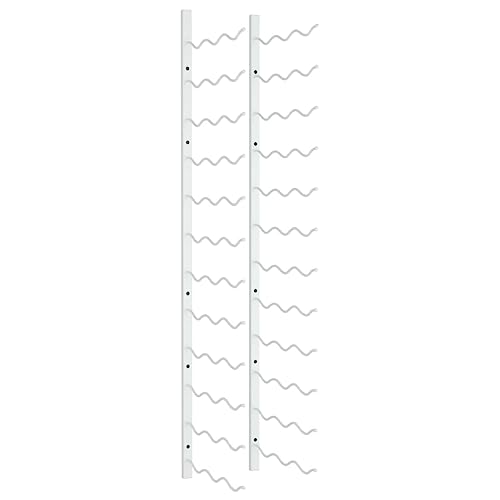 vidaXL Wand Weinregal für 36 Flaschen Wandregal Weinhalter Weinflaschenhalter Flaschenregal Weinständer Hängeregal Weinflaschenregal Weiß Eisen von vidaXL