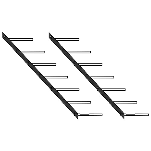 vidaXL Wand-Weinregale für 14 Flaschen 2 Stk. Schwarz Metall von vidaXL