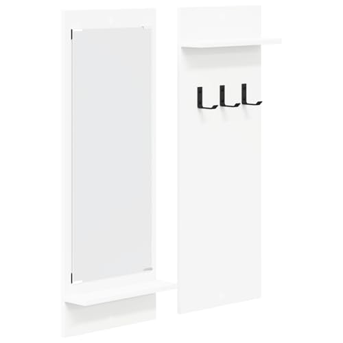 vidaXL Wandgarderobe in Weiß - Hat mehrere Haken - Größe: 70 x 10 x 90 cm - Aus Spanplatte gemacht - Modernes Design - Klasse für drinnen - Mit Ablagefläche - Abriebfest vidaXL Wandgarderobe in Weiß - Hat mehrere Haken - Größe: 70 x 10 x 90 cm - Aus Spanplatte gemacht - Modernes Design - Klasse für drinnen - Mit Ablagefläche - Abriebfest von vidaXL