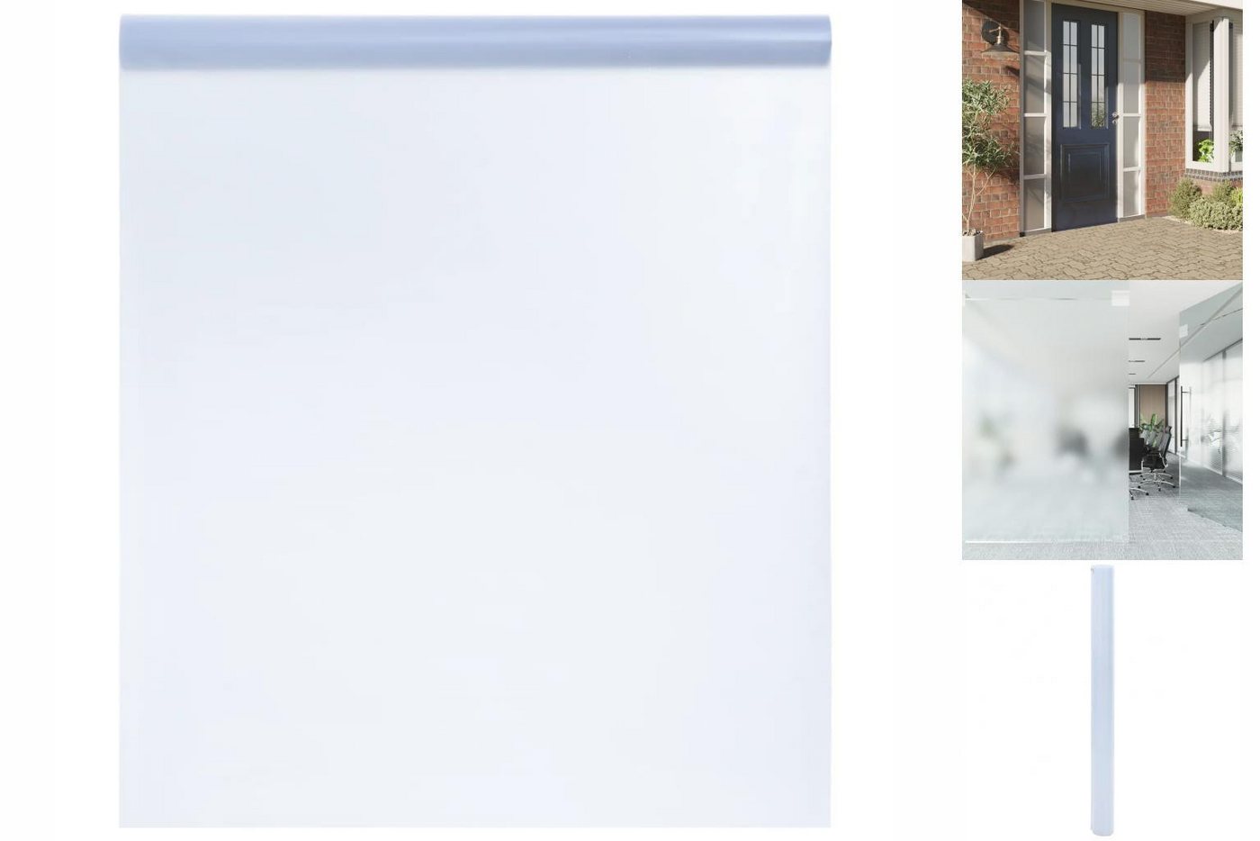 vidaXL Wandpaneel Fensterfolie Statisch Matt Transparent Grau 60x2000 cm PVC von vidaXL