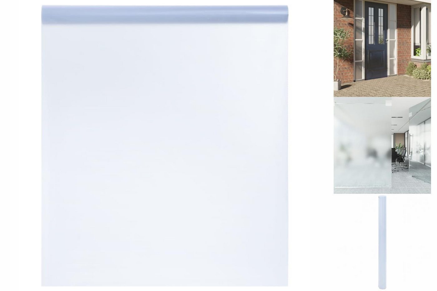 vidaXL Wandpaneel Fensterfolie Statisch Matt Transparent Grau 90x1000 cm PVC von vidaXL