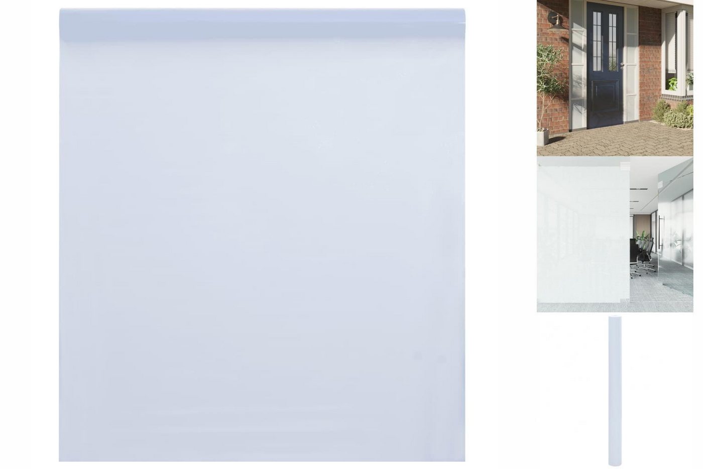 vidaXL Wandpaneel Fensterfolie Statisch Matt Transparent Weiß 45x2000 cm PVC von vidaXL