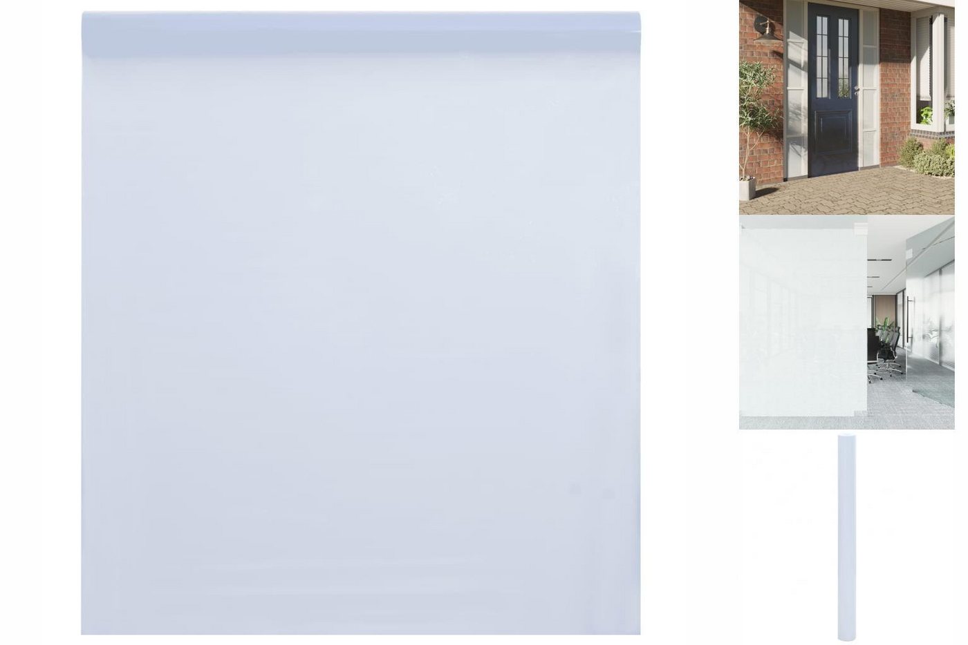 vidaXL Wandpaneel Fensterfolie Statisch Matt Transparent Weiß 90x1000 cm PVC von vidaXL