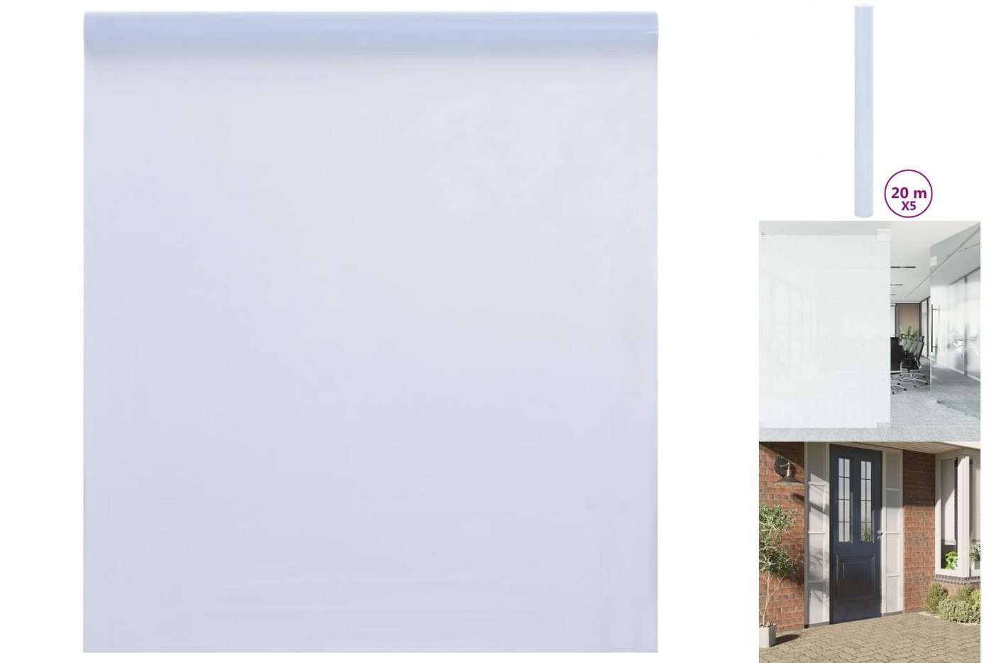 vidaXL Wandpaneel Fensterfolien 5 Stk Statisch Matt Transparent Weiß PVC von vidaXL