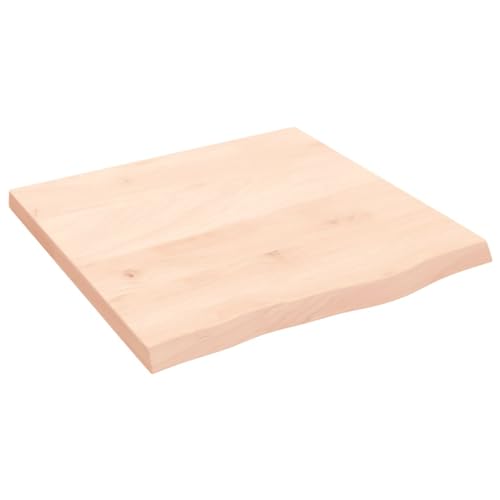 vidaXL Wandregal, Holzregal Regal Handgefertigt mit Baumkante, Wandboard Regalbrett Deko, Bücherregal Hängeregal, 60x60x(2-4) cm Massivholz Eiche Unbehandelt von vidaXL