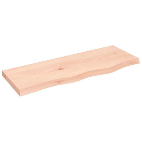 vidaXL Wandregal, Holzregal Regal Handgefertigt mit Baumkante, Wandboard Regalbrett Deko, Bücherregal Hängeregal, 80x30x(2-4) cm Massivholz Eiche Unbehandelt von vidaXL