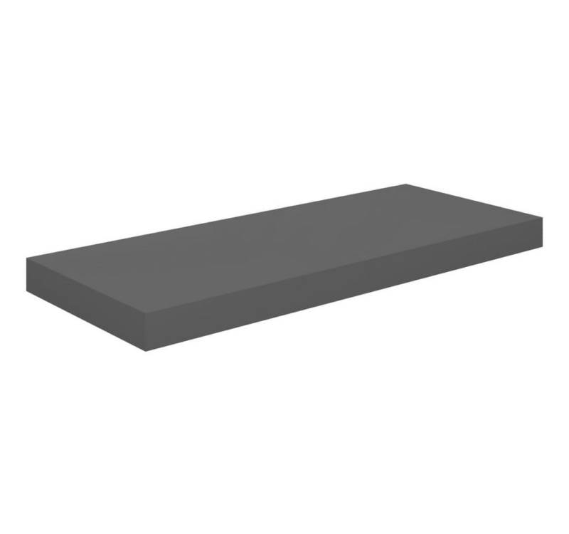 vidaXL Wandregal Schwebendes Wandregal Hochglanz-Grau 60x23,5x3,8 cm MDF von vidaXL