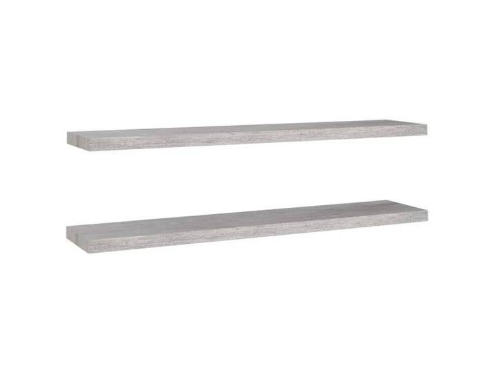 vidaXL Wandregal Schweberegal Wandboard Hängeregal Wandablage Wandregal 2 Stk Betongrau, grau von vidaXL