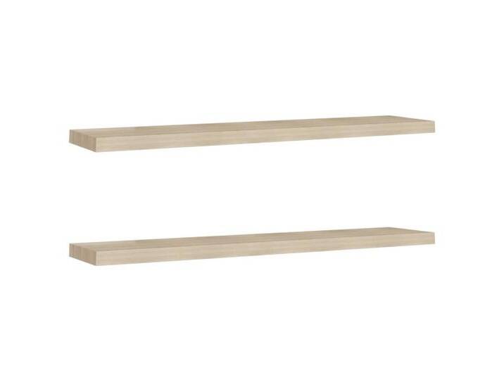vidaXL Wandregal Schweberegal Wandboard Hängeregal Wandablage Wandregal 2 Stk Eichefarb, braun von vidaXL