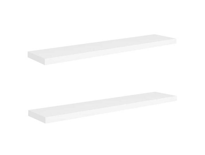 vidaXL Wandregal Schweberegal Wandboard Hängeregal Wandablage Wandregal 2 Stk Weiß 120x, weiß von vidaXL