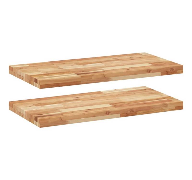 vidaXL Wandregal Schweberegale 2 Stk 100x40x4 cm Massivholz Akazie Ölbehandelt von vidaXL