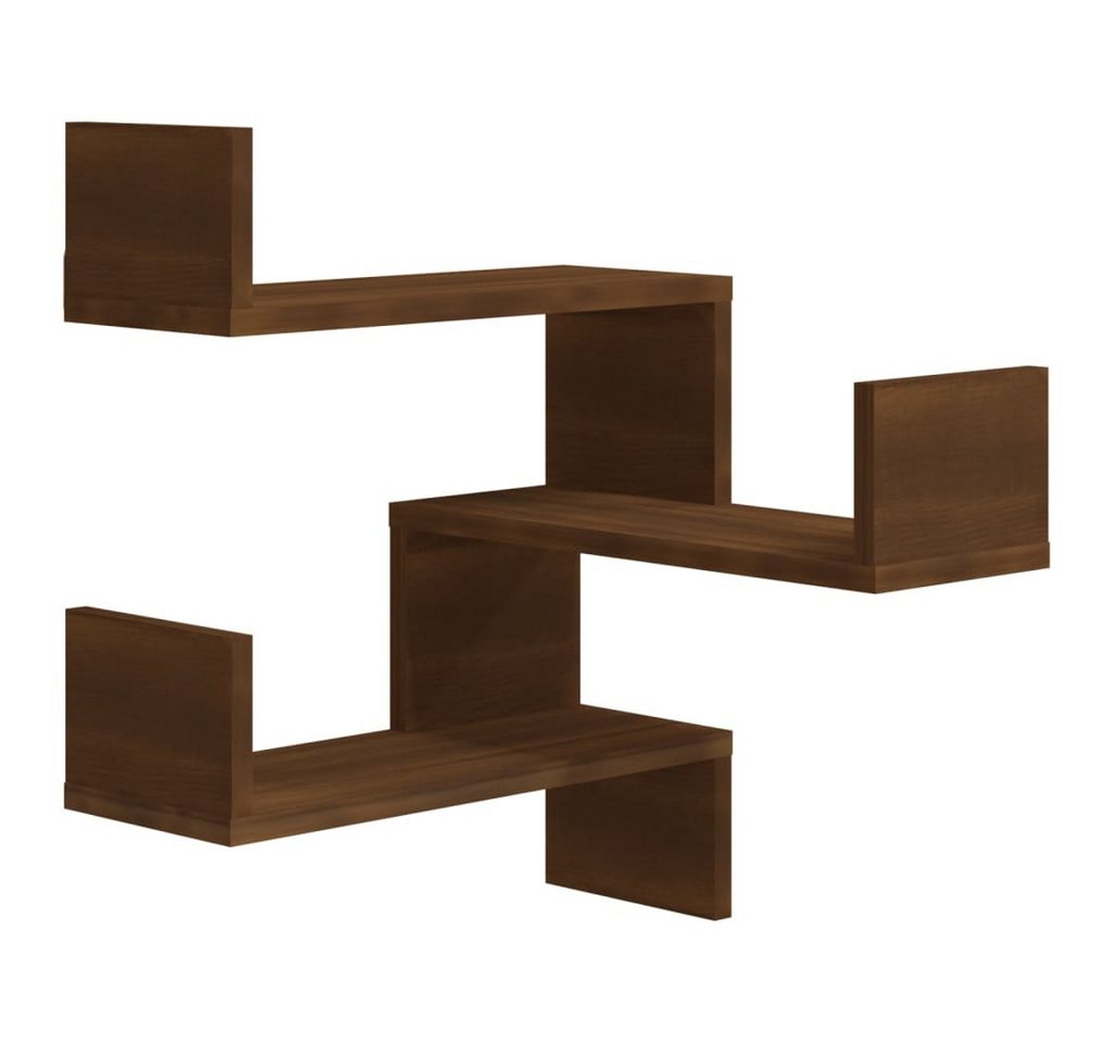 vidaXL Wandregal Wand-Eckregal Braun Eichen-Optik 40x40x50 cm Spanplatte von vidaXL