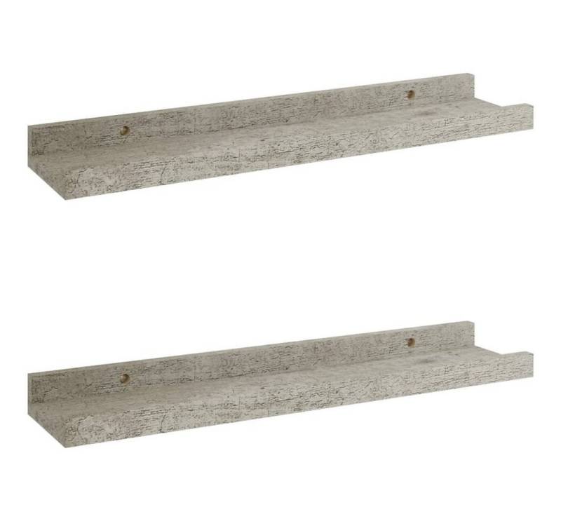vidaXL Wandregal Wandregale 2 Stk Betongrau 40x9x3 cm von vidaXL