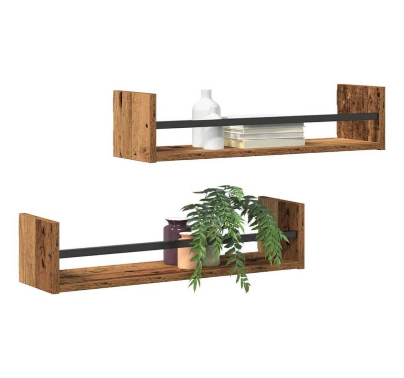 vidaXL Wandregal Wandregale 2 Stück Alte Holz 60x16x14 cm Tischlerplatte von vidaXL